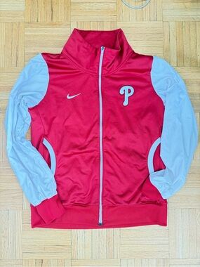 Women’s Nike Red & White Phillies Track Jacket